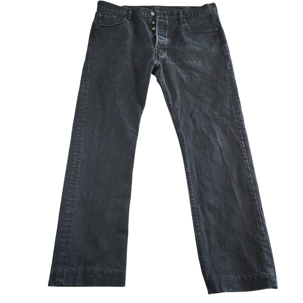 Levi Strauss 501 Button Fly Jeans Mens W40 Dark Wash Straight Leg‎ Denim